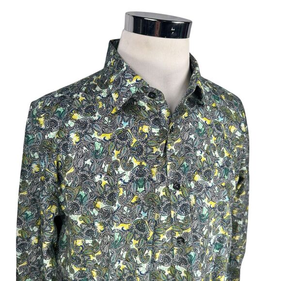 Jared Lang Paisley Shirt Mens 3XL XXXL Multicolor Cotton Button Up Long Sleeve - Picture 2 of 10